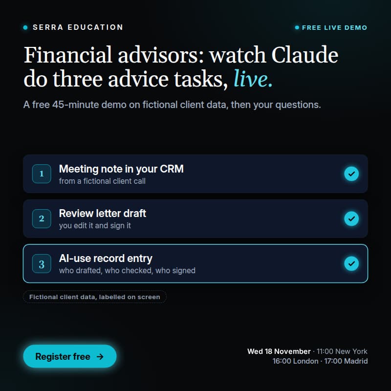 Cover Image for Claude for financial advisors: a live 45-minute demo
