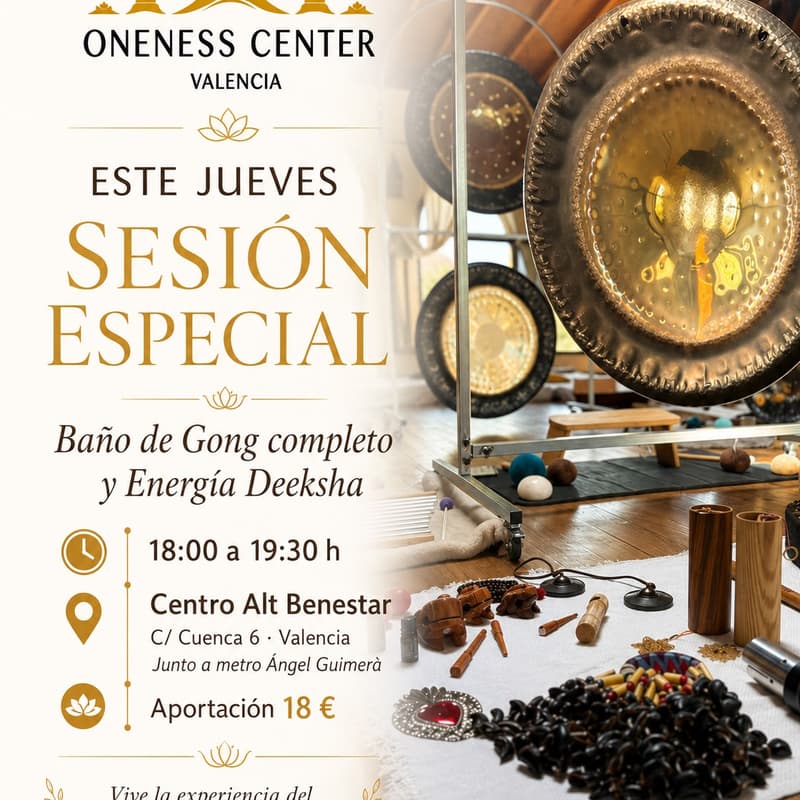 Cover Image for Baño de Gong e instrumentos ancestrales para sanar y conectar.
