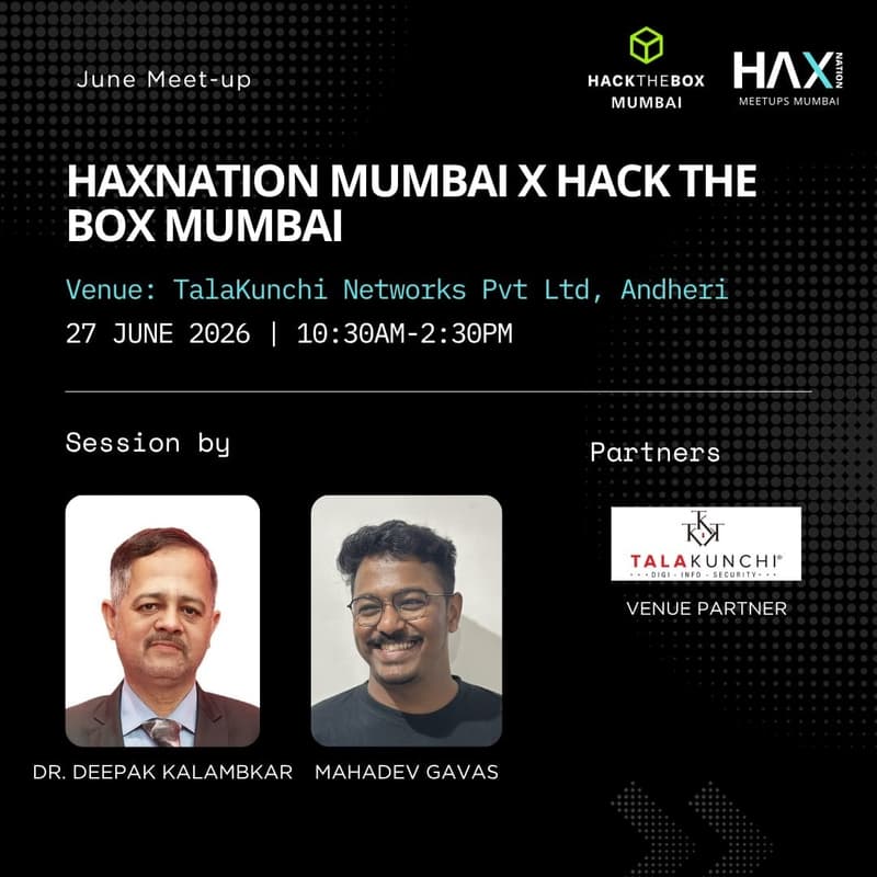 Cover Image for Haxnation Mumbai x Hack The Box Mumbai - June Meet Up