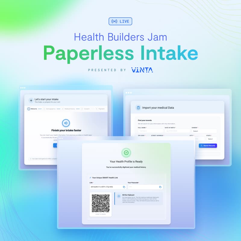 Cover Image for Health Builders Jam: Paperless Intake