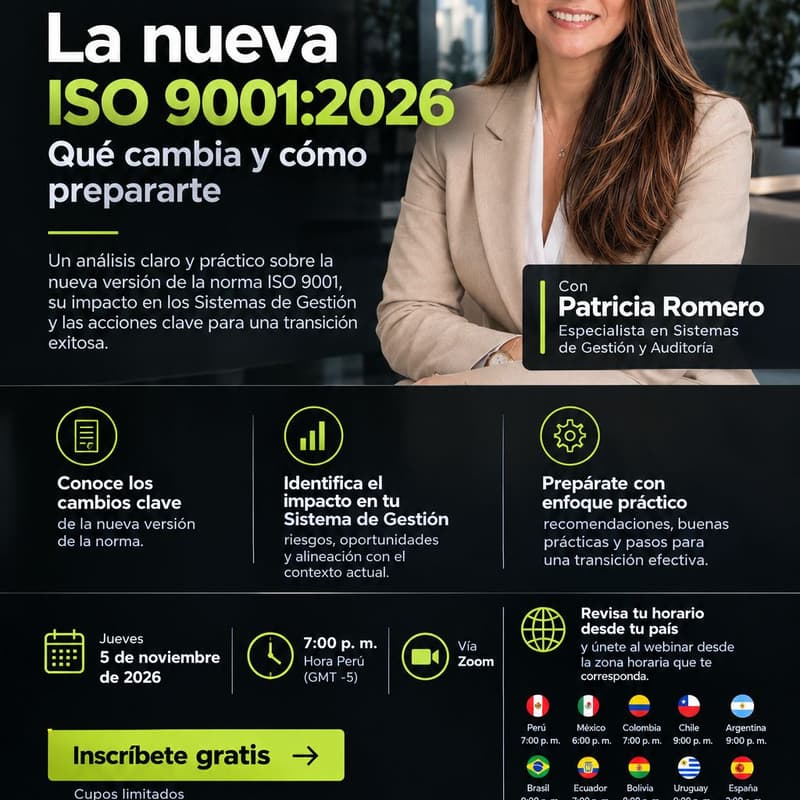Cover Image for WEBINAR GRATUITO - Norma ISO 9001