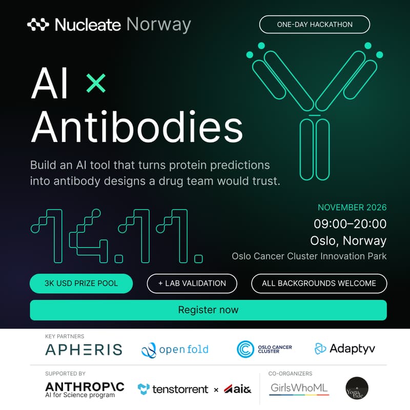 Cover Image for AI × Antibodies Hackathon Oslo