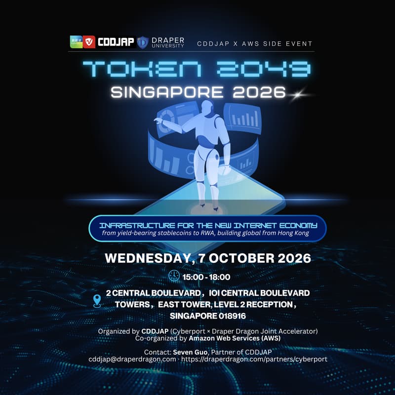 Cover Image for CDD JAP × AWS Side Event @ TOKEN2049 Week -- AI × Web3 × Stablecoin: Infrastructure for the New Internet Economy