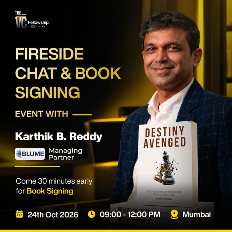 Cover Image for Fireside Chat & Book Signing With Karthik B Reddy