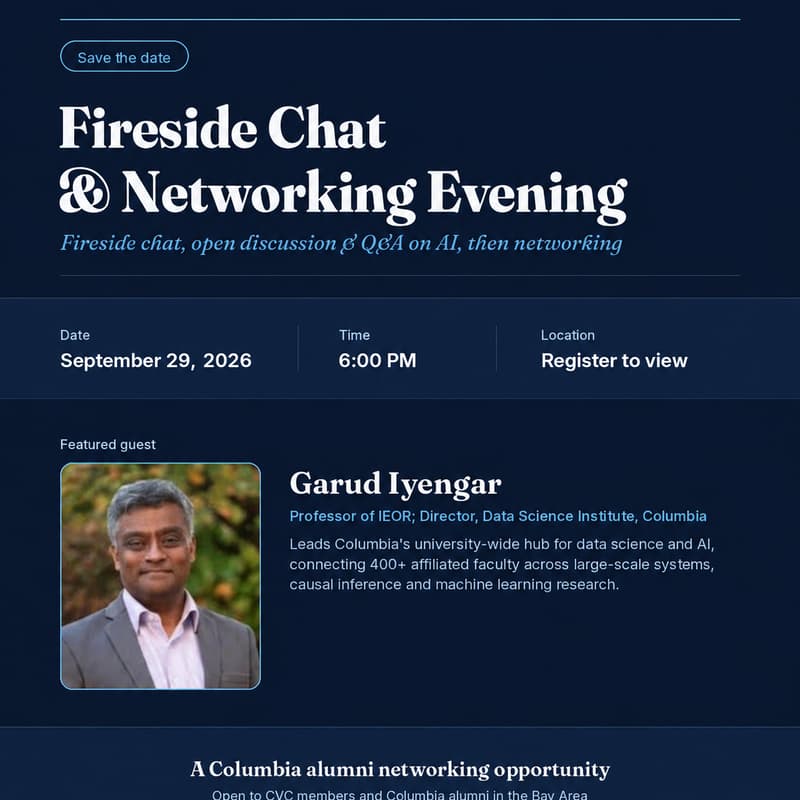 Cover Image for Fireside Chat & Networking Evening