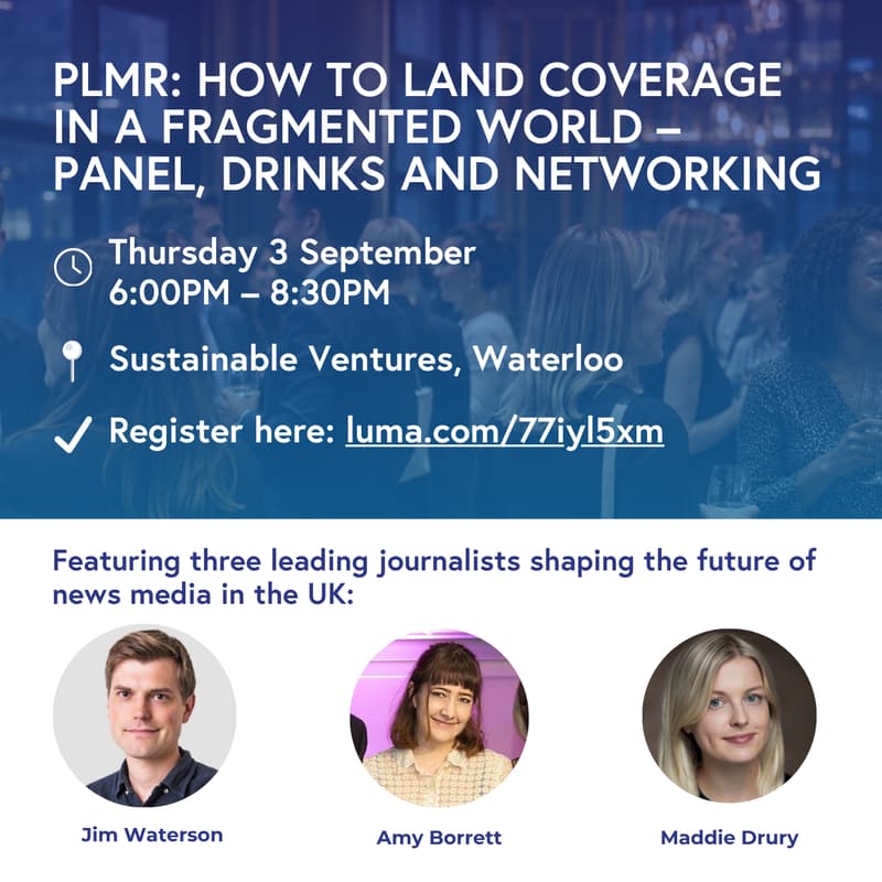 Cover Image for How to land coverage in a fragmented world – panel, drinks, and networking