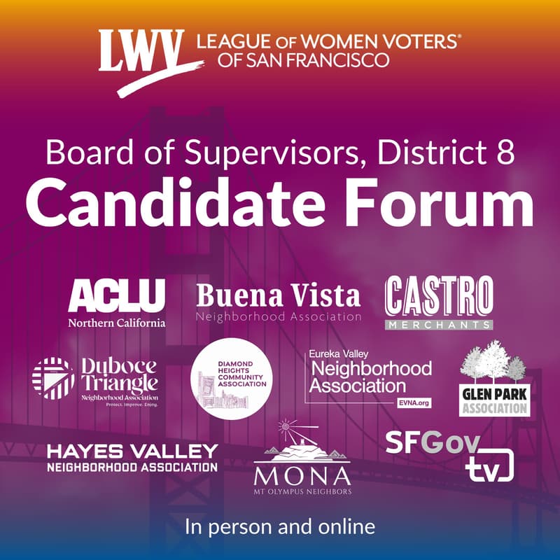Cover Image for San Francisco Board of Supervisors, District 8 Candidate Forum