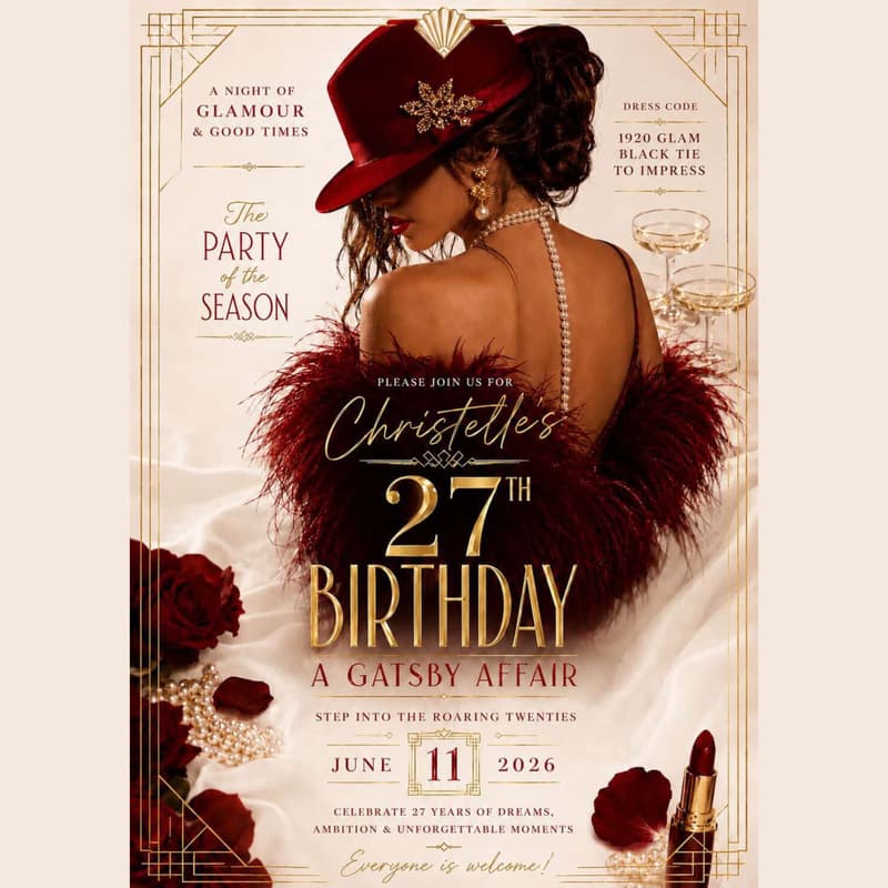 Cover Image for Christelle's Birthday Celebration - A Gatsby Affair