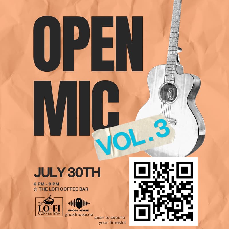 Cover Image for Open Mic Night Vol 3. - Hosted by Ghost Noise
