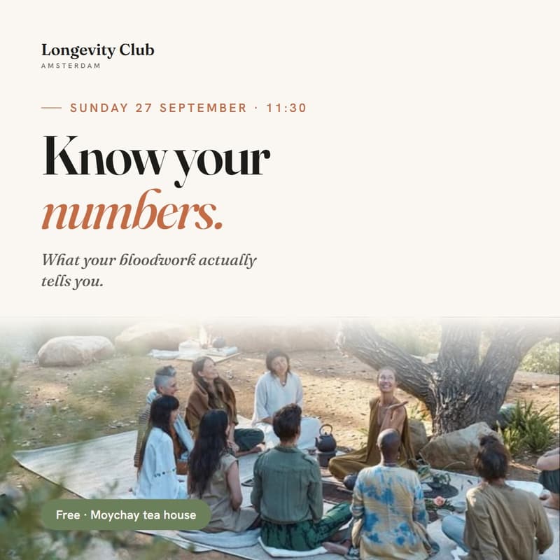 Cover Image for Longevity Club Amsterdam: Know your numbers (first meeting, free)