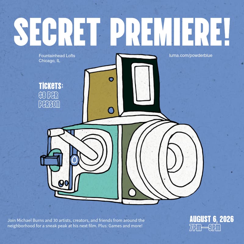 Cover Image for Michael Burns & Powder Blue Present: Secret Premiere Night!