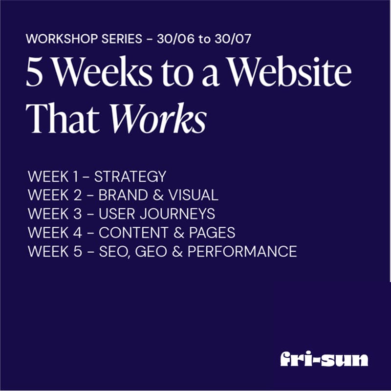 Cover Image for 5 Weeks to a Website That Works | FULL SERIES 10 workshops