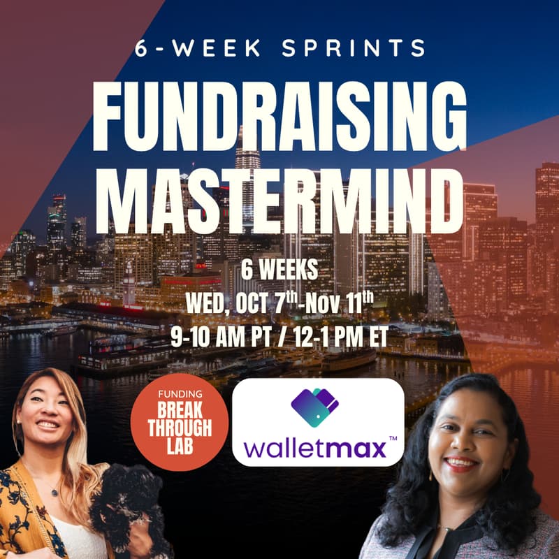 Cover Image for Fundraising Mastermind: 6-Week Sprints for Tech Founders