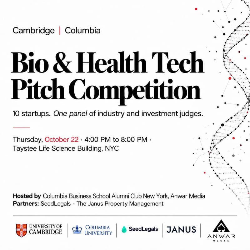 Cover Image for Oxford | Cambridge | Columbia: Bio & Health Tech Pitch Competition