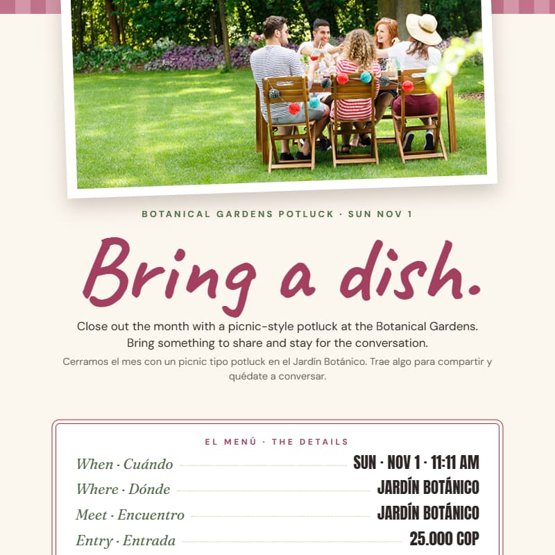 Cover Image for Botanical Gardens Potluck