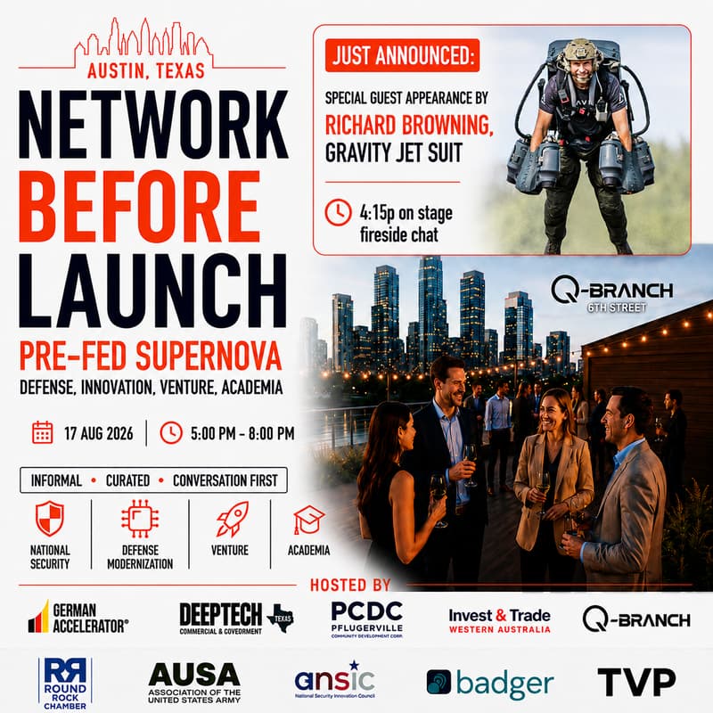 Cover Image for Network Before Launch (Pre-Fed Supernova) Defense + Innovation Social