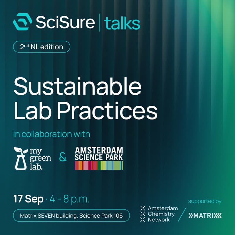 Cover Image for SciSure Talks | Sustainable Lab Practices in collaboration with My Green Lab & Amsterdam Science Park