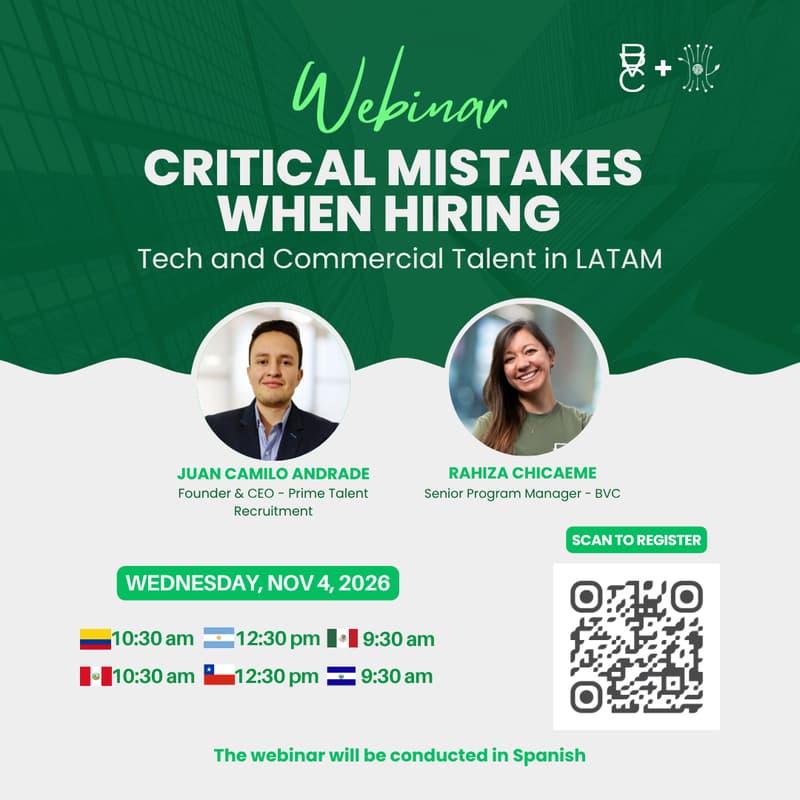 Cover Image for Webinar | Errores críticos al contratar Talento Tech y Comercial en LATAM