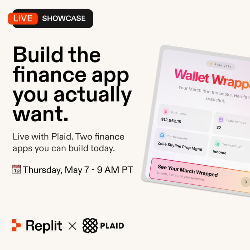 Cover Image for Build Personalized Finance Apps with Plaid on Replit
