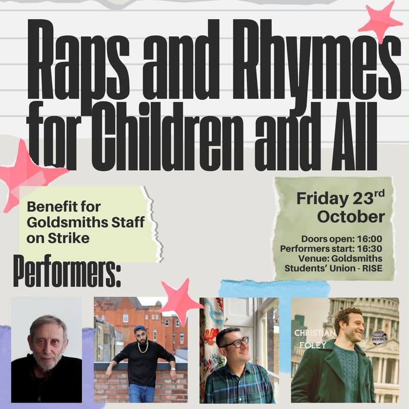 Cover Image for Raps and Rhymes for children and all: Benefit for Goldsmiths Staff on strike