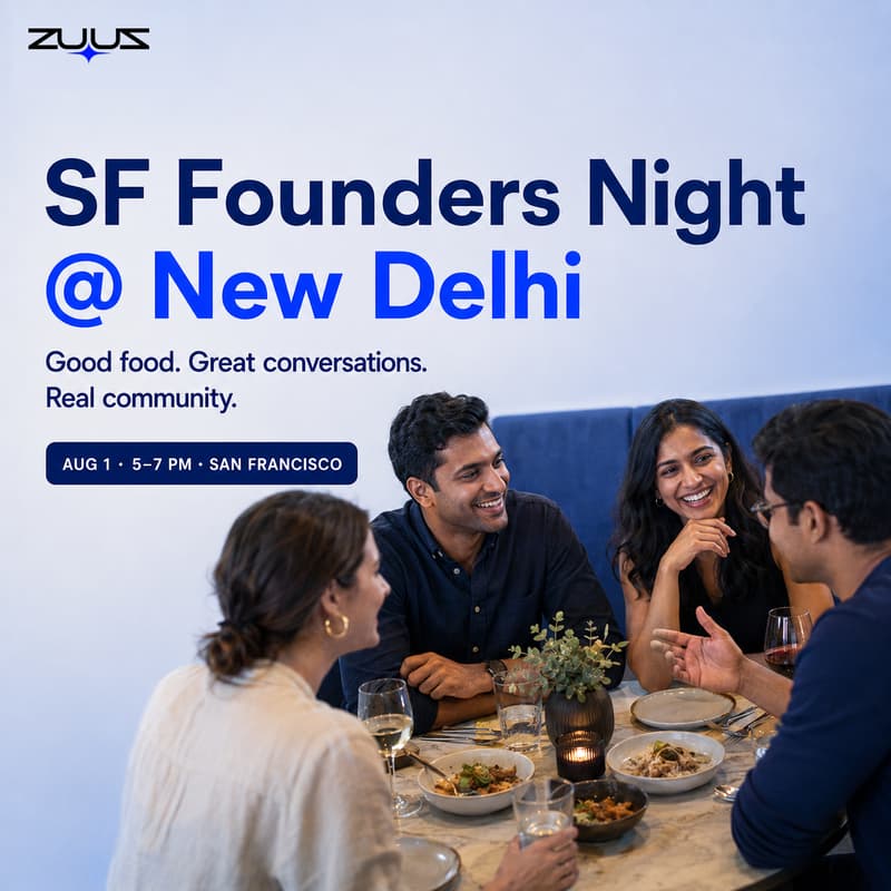 Cover Image for SF Founders Night @New Delhi: Food, Drinks, No Pitches