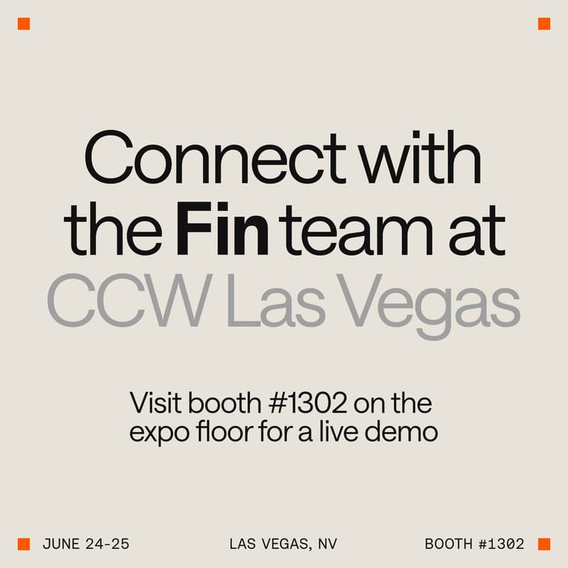 Cover Image for Book a Fin demo at CCW