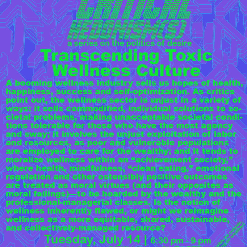Cover Image for Critical Hedonism(s): Transcending Toxic Wellness Culture