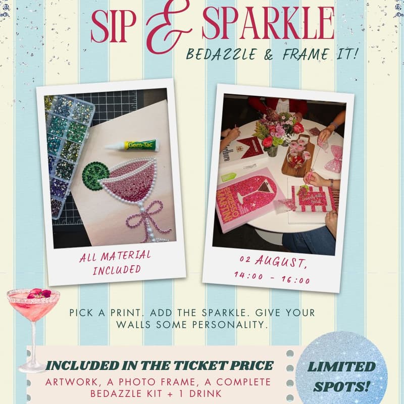 Cover Image for SIP&SPARKLE: Poster Bedazzle Workshop
