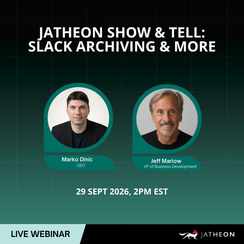 Cover Image for Jatheon Show & Tell: Slack Archiving & More