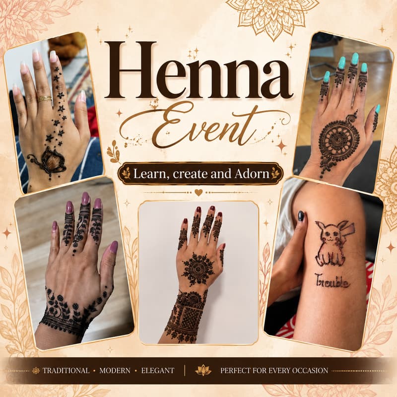 Cover Image for Henna & Good Vibes: A Hands-On Creative Workshop