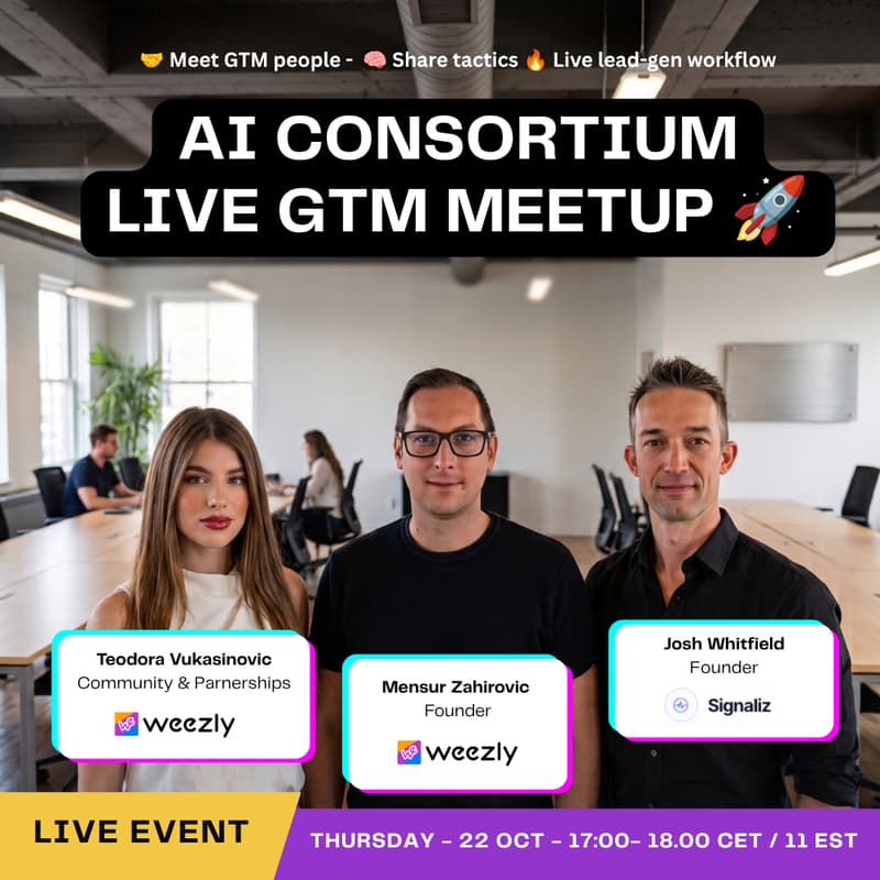 Cover Image for AI Consortium: First Live GTM Meetup π