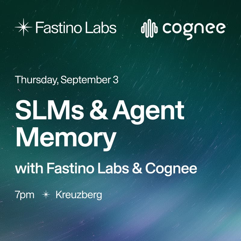 Cover Image for SLMs & Agent Memory with Cognee & Fastino Labs