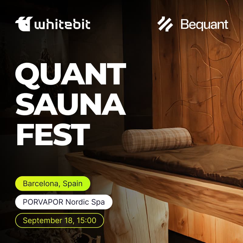 Cover Image for Quant Sauna Fest — Where Traders Meet Capital, hosted by Bequant & WhiteBIT