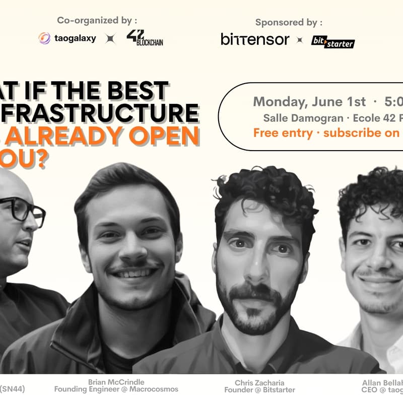 Cover Image for Bittensor Ecosystem Meetup @ 42 (Talk + Afterwork)