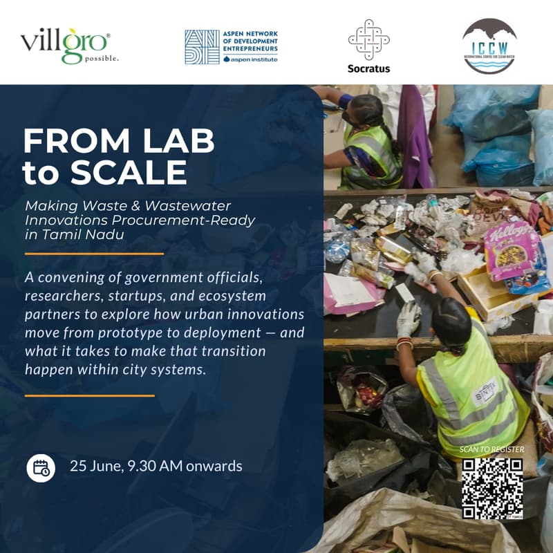 Cover Image for From Lab to ULB: Making Waste & Wastewater Innovations Procurement-Ready in Tamil Nadu