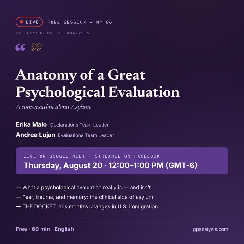Cover Image for Anatomy of a Great Psychological Evaluation: A Conversation About Asylum