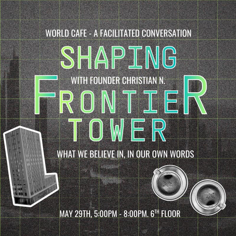 Cover Image for Shape the Frontier World Cafe - with special guest Christian Nagel - Members Only