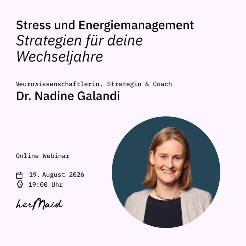 Cover Image for Webinar - Stress & Energiemanagement in den Wechseljahren