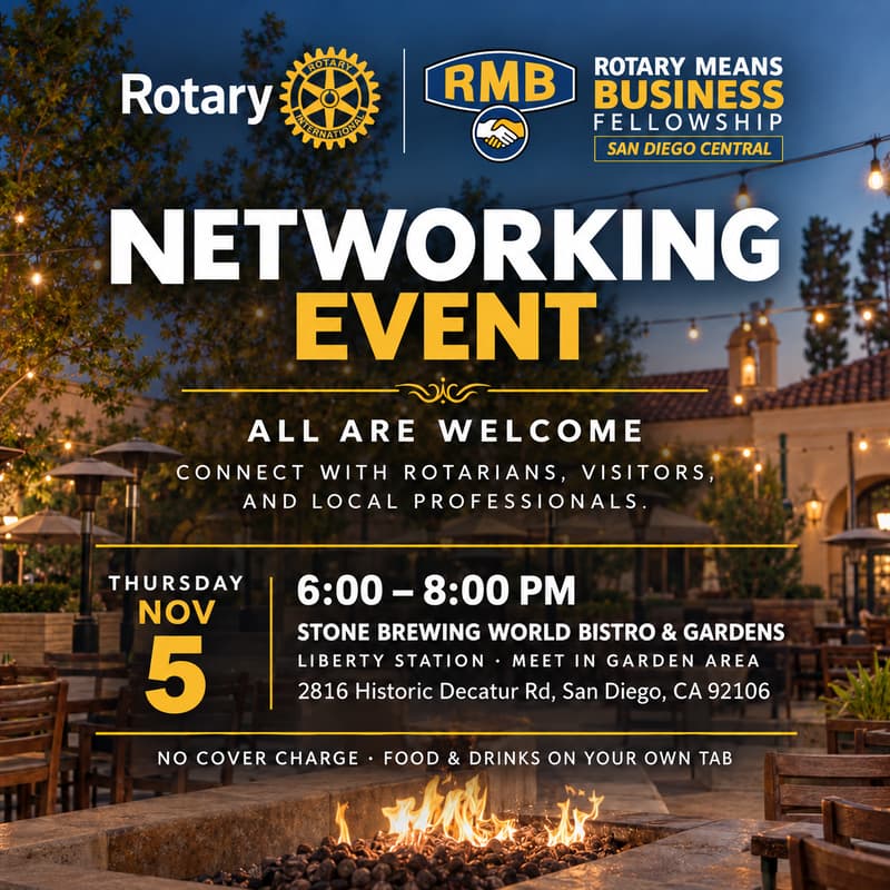 Cover Image for Rotary Means Business San Diego - Networking Event