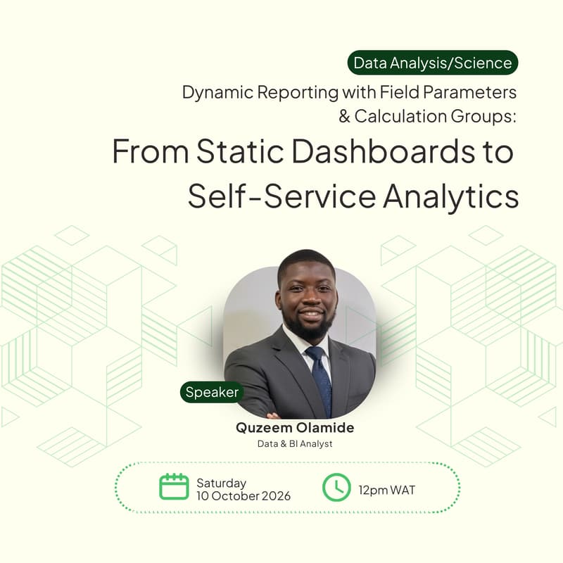 Cover Image for Dynamic Reporting with Field Parameters & Calculation Groups: From Static Dashboards to Self-Service Analytics