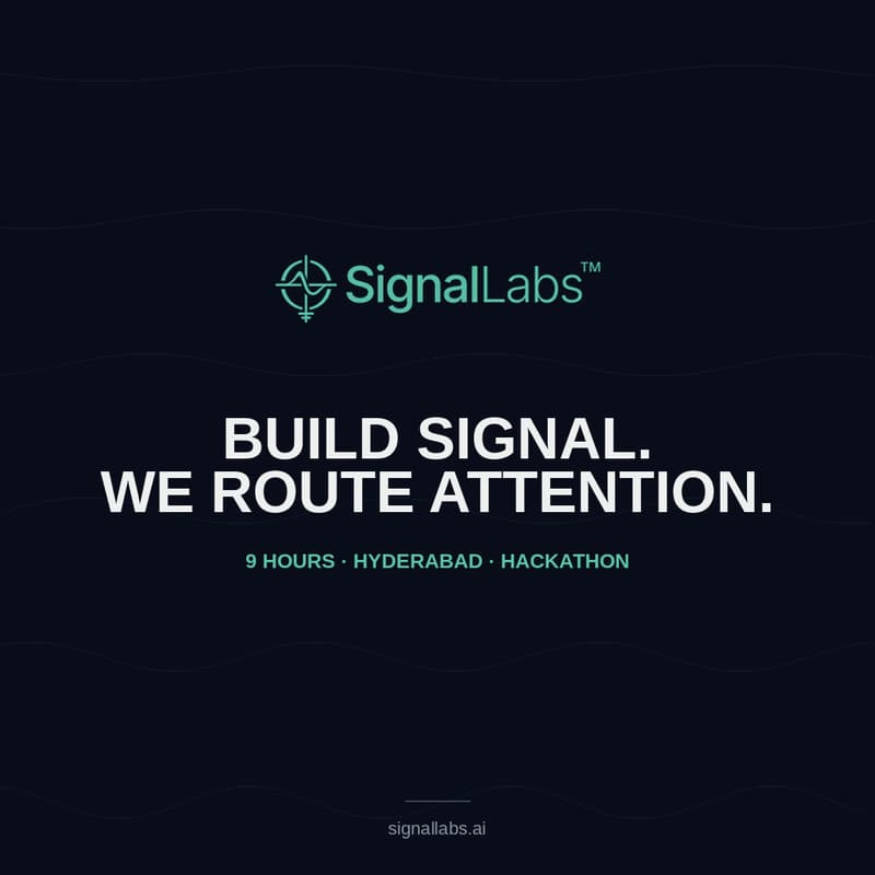 Cover Image for SignalLabs AI HackDay - Build What Matters