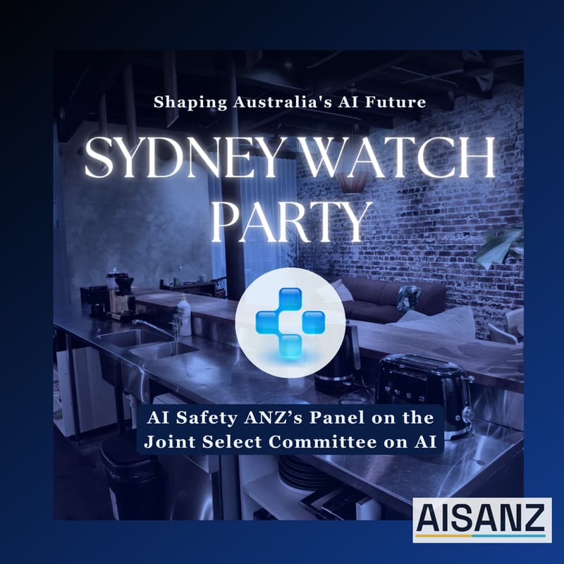 Cover Image for Sydney Watch Party: Shaping Australia's AI Future AISANZ Panel
