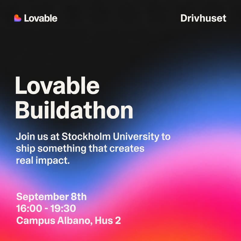 Cover Image for Lovable & Drivhuset Impact Buildathon