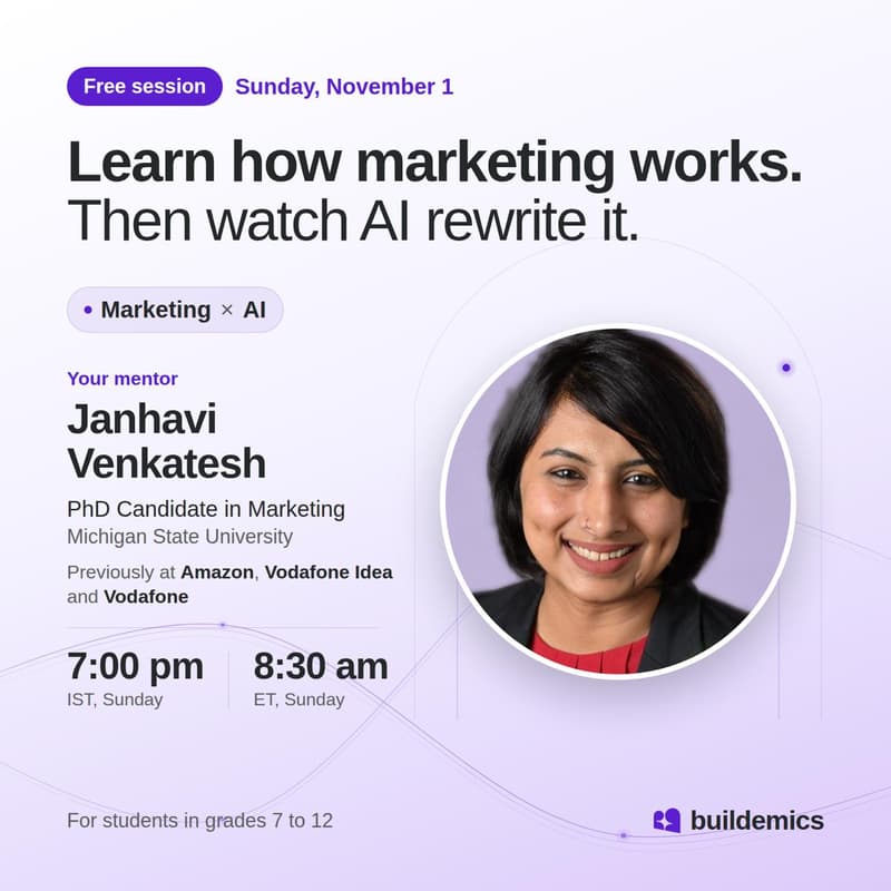 Cover Image for Marketing x AI: How AI is Rewriting Marketing, with Janhavi Venkatesh
