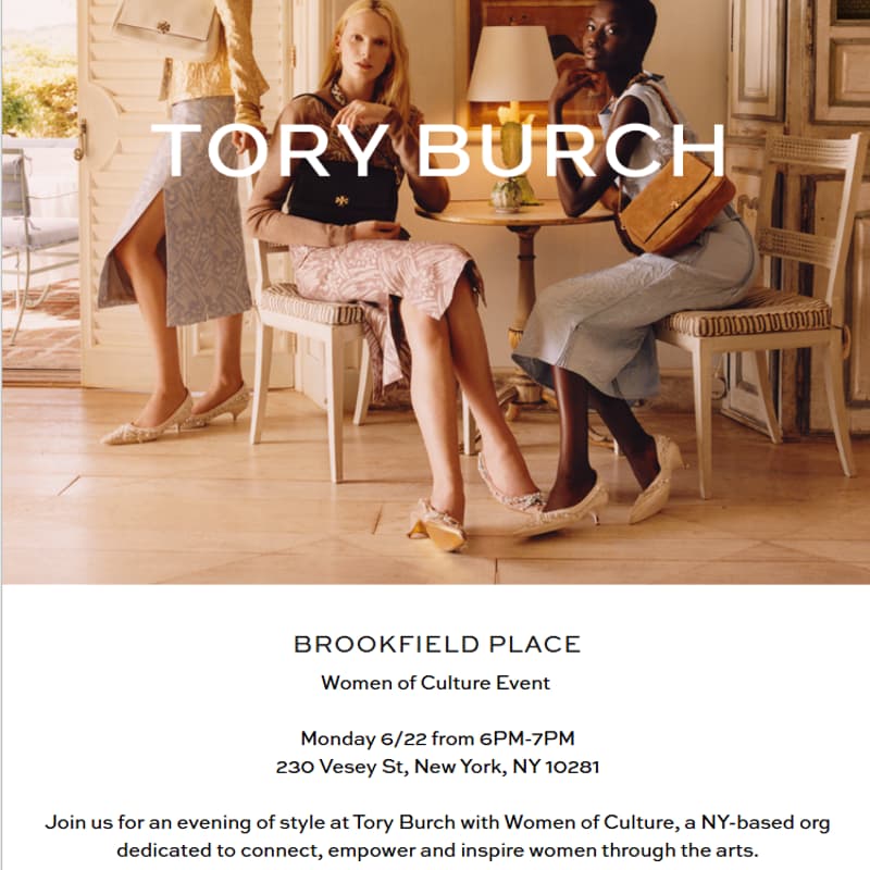 Cover Image for Summer Shop & Sip : Style, Independence & Connection at Tory Burch