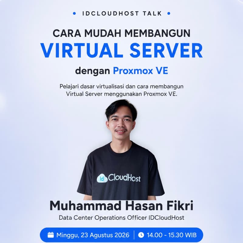 Cover Image for Cara mudah membangun Virtual Server dengan Proxmox VE - #IDCHTalk