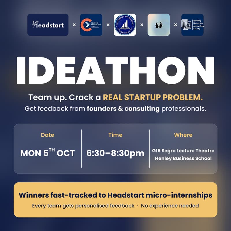 Cover Image for Ideathon | Headstart x Henley Societies