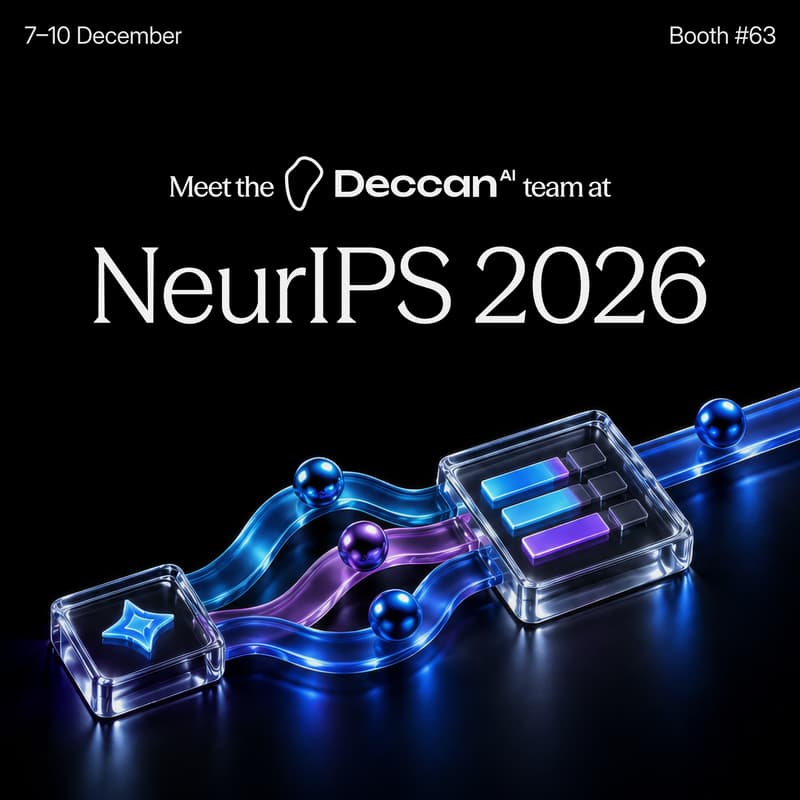Cover Image for Meet the Deccan AI team @ NeurIPS 2026 | Booth #63