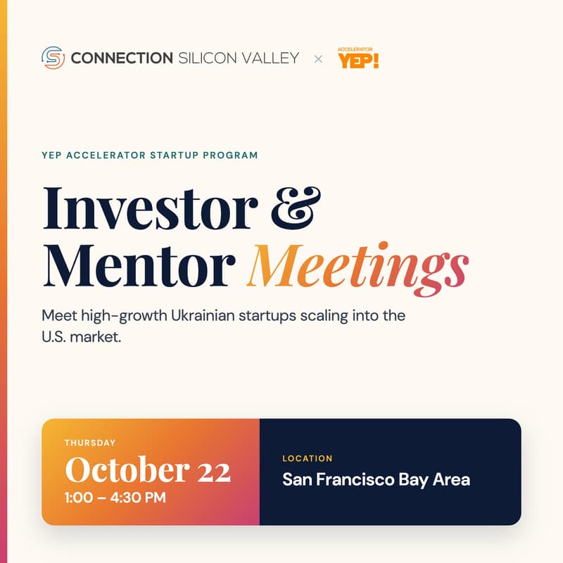 Cover Image for YEP Accelerator Startup Program Investor/Mentor Meetings