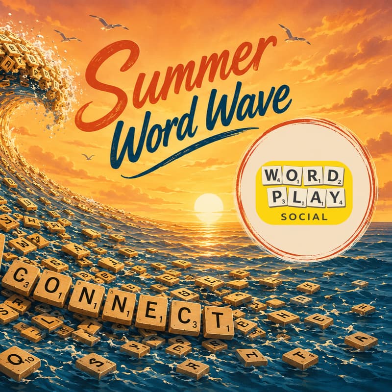 Cover Image for Word Play Social: Summer Word Wave (Register in Event Description)